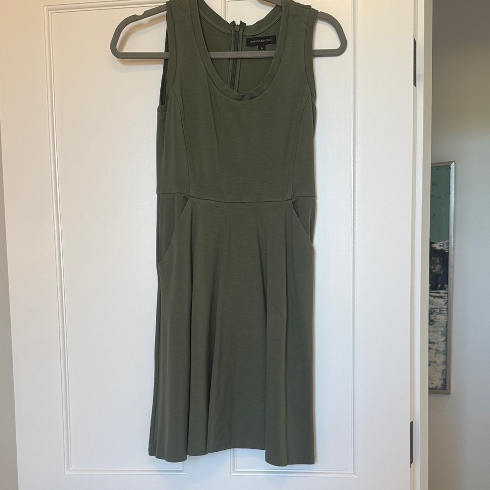 Banana Republic olive/army Green aline Dress